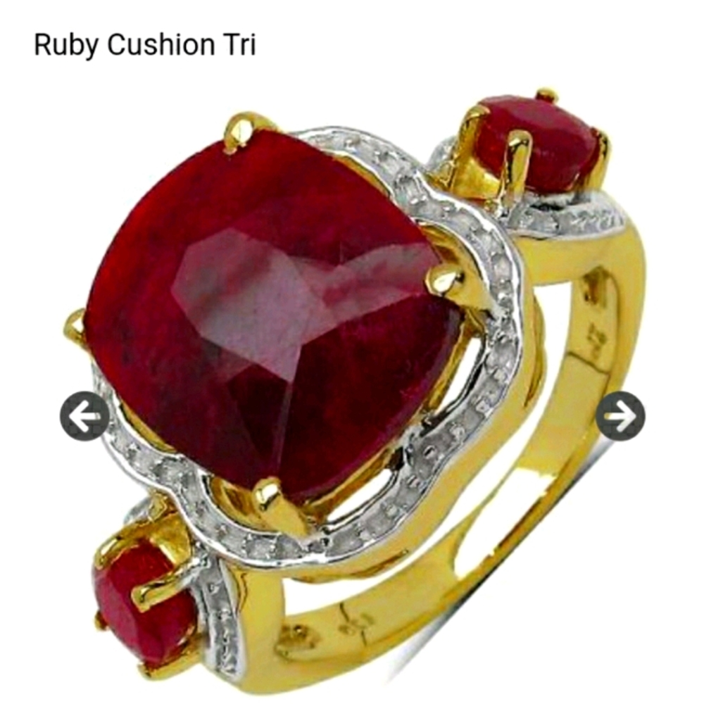 Ruby Cushion Tri - Picture 3 of 5